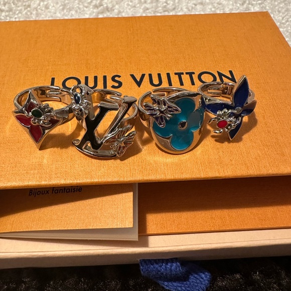 Louis Vuitton Ring 4 piece adjustable ring set - Picture 10 of 12